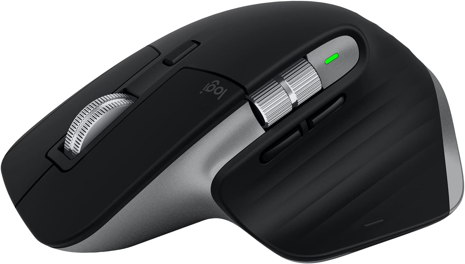 Detalle de los puertos de conexion de Logitech MX Master 3S (Mouse Ergonómico Inalámbrico)