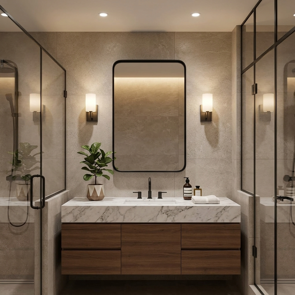 Amplitud y reflejo sin distorsiones: Reseña del espejo de baño con marco metálico Hamilton Hills
