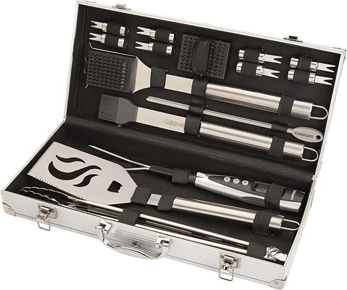 Estuche de aluminio con juego de utensilios de parrilla Cuisinart Deluxe de 20 piezas
