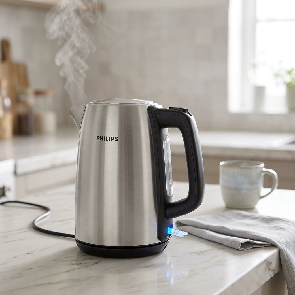 Hervido rápido y ebullición del agua en el hervidor Philips HD9350