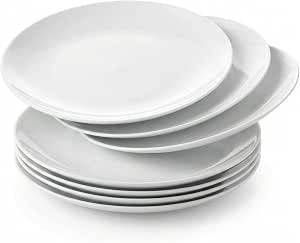 Platos llanos Corelle Winter Frost White apilables de perfil ultra delgado