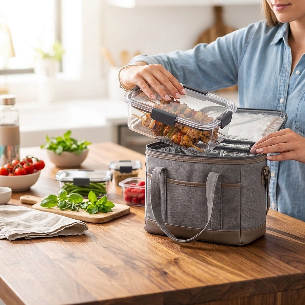 Preparación de comida y transporte de recipientes Rubbermaid Brilliance