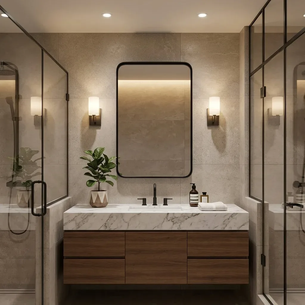 Amplitud y reflejo sin distorsiones: Reseña del espejo de baño con marco metálico Hamilton Hills