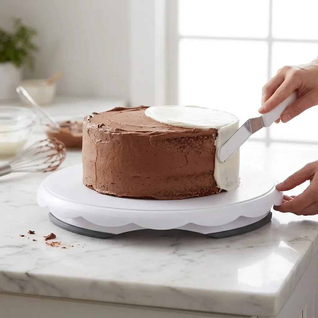 Alisados perfectos y repostería sin esfuerzo: Reseña del soporte giratorio para pasteles Wilton
