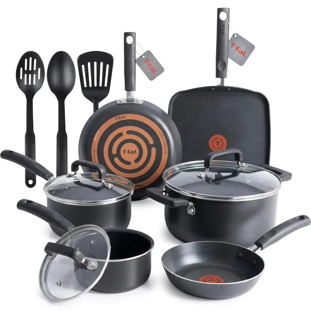 Todo lo que necesitas en tu cocina: Reseña de la batería antiadherente T-fal Signature de 12 piezas
